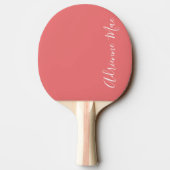 Coral Einfach Personalisiert Ping Pong Paddle Tischtennis Schläger (Rückseite)