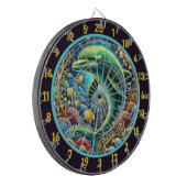 Coral Elegance Dolphin Dartboard Display Dartscheibe (Vorderseite Links)