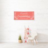 Coral Elegant Chic Abschluss Class of 2019 Banner (Insitu)