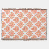 Coral Elegant Damask Decke (Vorderseite)