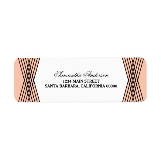 Coral Elegant Deko Address Labels (Vorne)