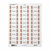 Coral Elegant Deko Address Labels (Vorne)