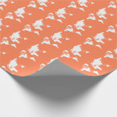 Coral Elegante World Geschenkpapier (Ecke)