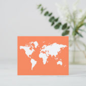 Coral Elegante World Postkarte (Stehend Vorderseite)