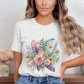 Coral Feather Bouquet T - Shirt