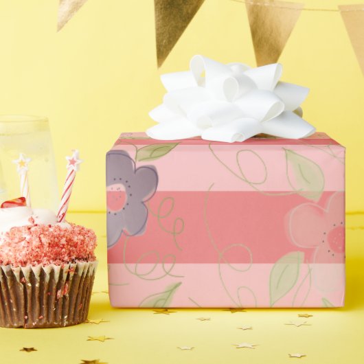 Coral Fliral Gemustert Geschenkpapier (Geburtstagsparty)