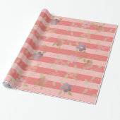 Coral Fliral Gemustert Geschenkpapier (Ungerollt)