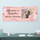 Coral Floral BRAUTPARTY mit FOTO Banner (Messe)