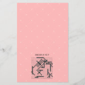 Coral Floral Brautparty Word Search Game Card (Rückseite)