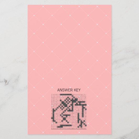 Coral Floral Brautparty Word Search Game Card (Rückseite)