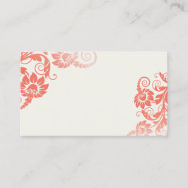 Coral Floral Escort Cards Platzkarte