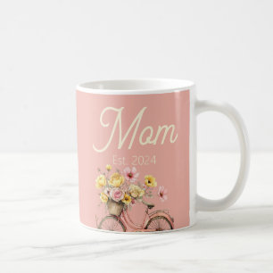 Coral Floral Fahrrad Mama Gegründet Muttertag Kaffeetasse