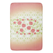Coral Floral Gemustert Designer Badematte (Vorderseite Vertikal)