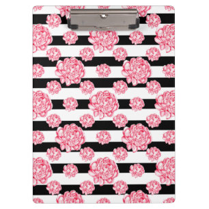 Coral Floral Krawatte Klemmbrett