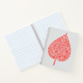 Coral Floral Leaf Design – Boho Botanical Leaf Mad Notizblock (Innenseite)