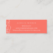 Coral Floral Mini Visitenkarte (Rückseite)