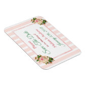 Coral Floral Save the Date Wedding Magnet (Rechte Seite)