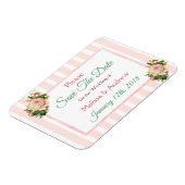 Coral Floral Save the Date Wedding Magnet (Linke Seite)