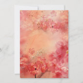 Coral Floral Sparkle Retirement Party Einladungen (Rückseite)