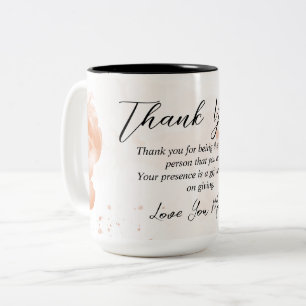 Coral Floral Vielen Dank Mama Geschenk Idee Zweifarbige Tasse