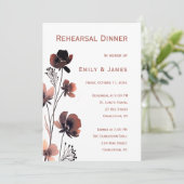 Coral Floral Wedding Einladung (Stehend Vorderseite)