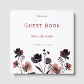Coral Floral Wedding Gästebuch (Vorderseite)