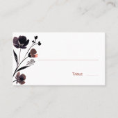 Coral Floral Wedding Platzkarte (Vorderseite)
