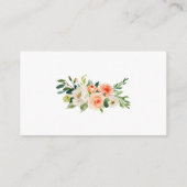 Coral Floral Wedding Registrierungskarte Begleitkarte (Rückseite)