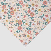 Coral Flower Garden Pattern Seidenpapier (Ausschnitt)