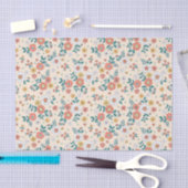 Coral Flower Garden Pattern Seidenpapier (Handwerk)
