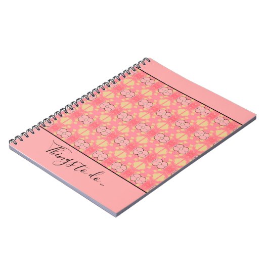 Coral Flows Spiral Office Notebook Notizblock (Linke Seite)