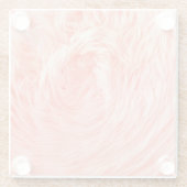 Coral Fluffy Fur: Trend 2019. Glasuntersetzer (Rückseite)