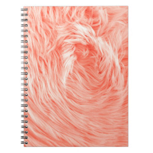 Coral Fluffy Fur: Trend 2019. Notizblock