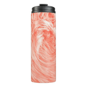 Coral Fluffy Fur: Trend 2019. Thermosbecher