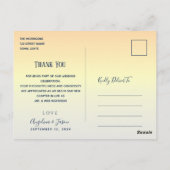 Coral Foto Wedding Vielen Dank Postkarte (Rückseite)