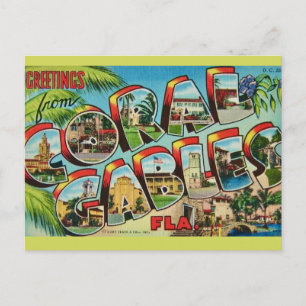 Coral Gables Florida Begrüßung Postkarte
