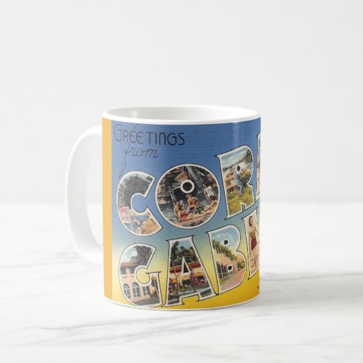 Coral Gables Florida Begrüßungstasse Kaffeetasse (Vorderseite Links)