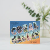 Coral Gables Florida Großbuchstaben Postkarte (Stehend Vorderseite)