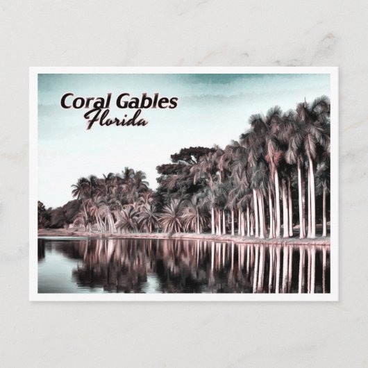 CORAL GABLES FLORIDA POSTKARTE (Vorderseite)