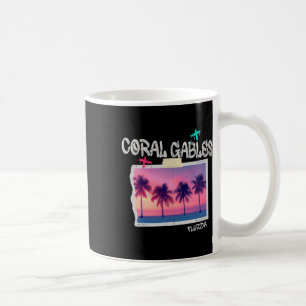 Coral Gables Florida Retro Surfer Vintage Strand F Kaffeetasse
