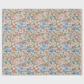Coral Garden Blume Muster Geschenkpapier (Flach)