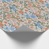 Coral Garden Blume Muster Geschenkpapier (Ecke)