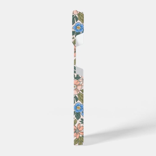 Coral Garden Blume Muster iPhone Hülle (Linke Seite)