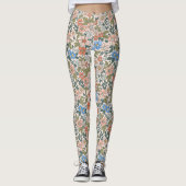 Coral Garden Blume Muster Leggings (Vorderseite)
