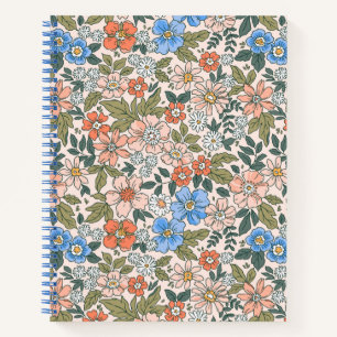 Coral Garden Blume Muster Notizblock