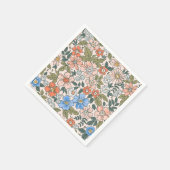 Coral Garden Blume Muster Serviette (Ecke)