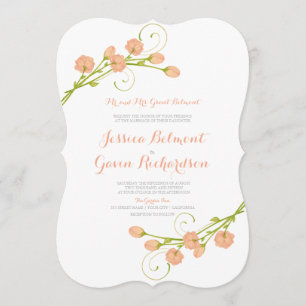 Coral Garden Rose - Einladung zur Hochzeit