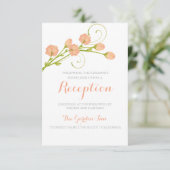 Coral Garden Rose - Empfang Card Begleitkarte (Stehend Vorderseite)
