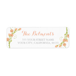 Coral Garden Rose - Rücksendeadressen-Aufkleber