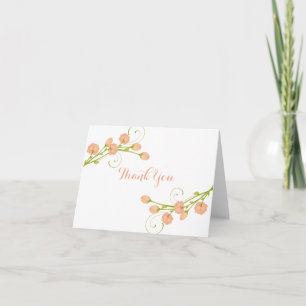 Coral Garden Rose - vielen Dank Dankeskarte